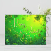 Feierliche St. Patrick's Day Gruß (Stehend Vorderseite)