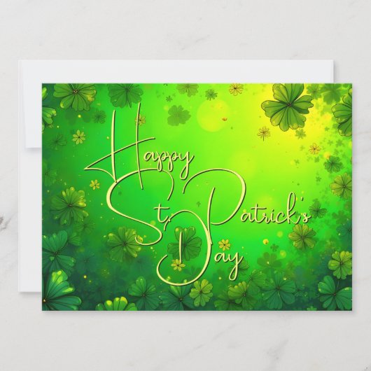 Feierliche St. Patrick's Day Gruß (Vorderseite)