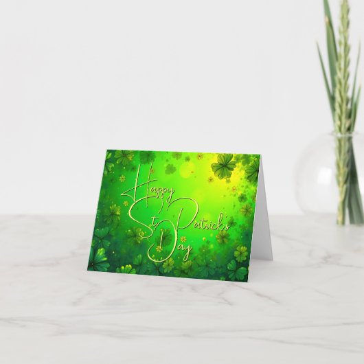 Feierliche St. Patrick's Day Gruß Karte (Vorderseite)
