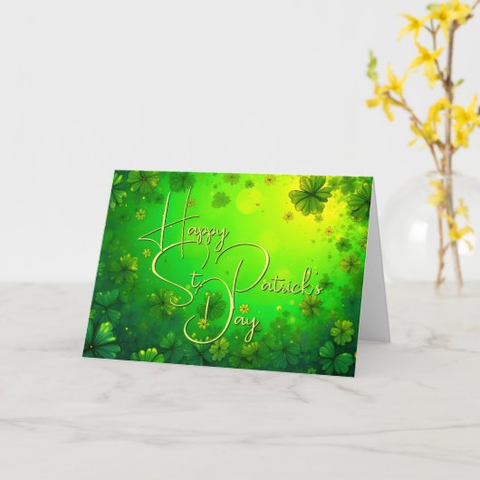 Feierliche St. Patrick's Day Gruß Karte (Gelbe Blume)