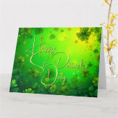 Feierliche St. Patrick's Day Gruß Karte (Gelbe Blume)