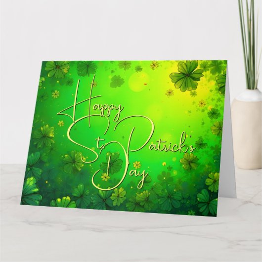 Feierliche St. Patrick's Day Gruß Karte (Vorderseite)