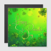 Feierliche St. Patrick's Day Gruß Magnetkarte (Vorne/Hinten)