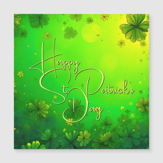 Feierliche St. Patrick's Day Gruß Magnetkarte (Vorderseite)