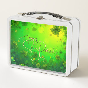 Feierliche St. Patrick's Day Gruß Metall Brotdose