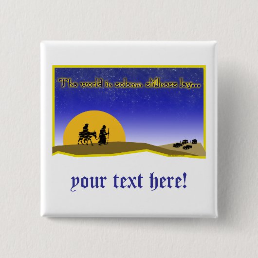 Feierliche Stille Button (Vorderseite)