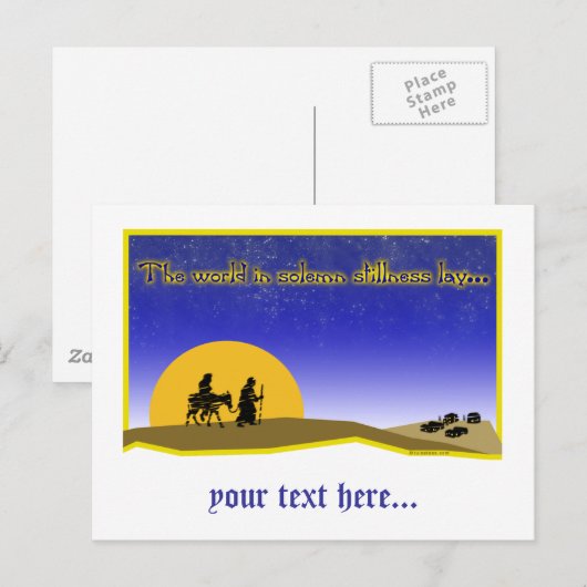 Feierliche Stille Postkarte (Vorne/Hinten)