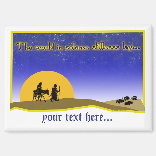 Feierliche Stille Postkarte Magnet (Vorderseite)