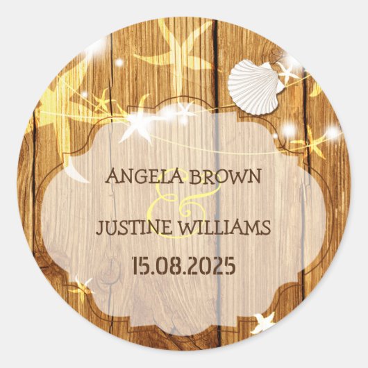 Feierliche Strandnachtssonne Runder Aufkleber (Vorderseite)