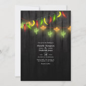 Feierliche Streichellichter Cinco de Mayo Fiesta W Einladung (Vorderseite)