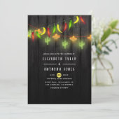 Feierliche Streichellichter Cinco de Mayo Fiesta W Einladung (Stehend Vorderseite)