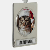 Feierliche Tabby Banner-Ornament Silber (Rechts)