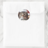 Feierliche Tabby Runder Aufkleber (Tasche)