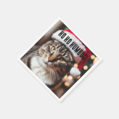 Feierliche Tabby Serviette (Ecke)