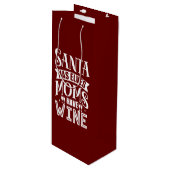 Feierliche Tasche Geschenktüte Für Weinflaschen (Vorderseite Schrägansicht)