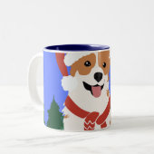 Feierliche Tasse Corgi Holiday (Vorderseite Links)