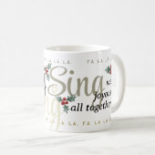 Feierliche Tasse Holly and Hearts FA LA LA Christm (VorderseiteRechts)