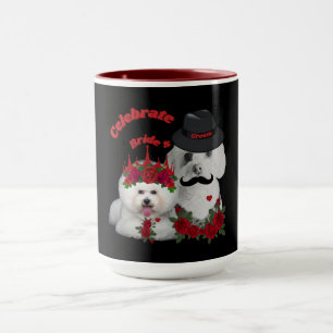 Feierliche Tasse von Braut und Kaffee