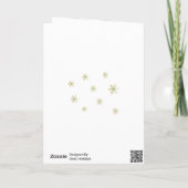 Feierliche Tender Snowflakes Frohe Weihnachtsschri Feiertagskarte (Rückseite)