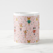 Feierliche Tierfreunde Weihnachtsmuster Jumbo-Tasse (Vorderseite)