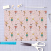 Feierliche Tierfreunde Weihnachtsmuster Seidenpapier (Handwerk)