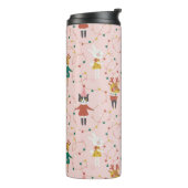 Feierliche Tierfreunde Weihnachtsmuster Thermosbecher (Nach links gedreht)