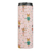 Feierliche Tierfreunde Weihnachtsmuster Thermosbecher (Rückseite)