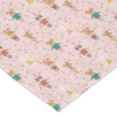 Feierliche Tierfreunde Weihnachtsmuster Tischdecke (Schrägansicht)