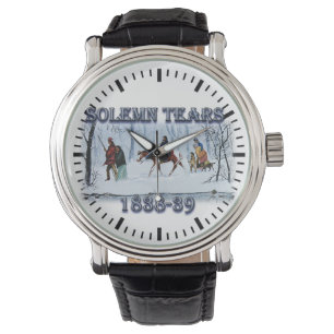 Feierliche Tränen zeigen den Cherokee-Pfad der Tr Armbanduhr