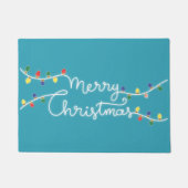 Feierliche Türkis Frohe Weihnachtsmatte Fußmatte (Vorderseite)