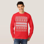 Feierliche Ugly Sweater Weihnachtsmuster Familie N T-Shirt (Vorne ganz)
