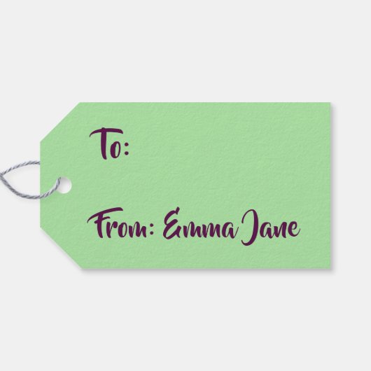 Feierliche Ukulele Bows und Berries Frohe Weihnach Geschenkanhänger (Rückseite Horizontal)