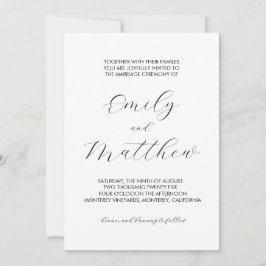 Feierliche und elegante Einladungen für Hochzeiten