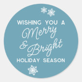 Feierliche und elegante Frohe Festtage Schneeflock Runder Aufkleber (Vorderseite)