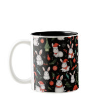 Feierliche und fröhliche Weihnachtsbunny-Tasse