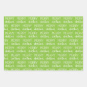 Feierliche und Niedliche Weihnachts-Weihnachtsfeie Geschenkpapier Set (Vorderseite 3)