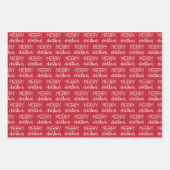 Feierliche und Niedliche Weihnachts-Weihnachtsfeie Geschenkpapier Set (Vorderseite 2)