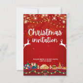 Feierliche und stilvolle Weihnachtsfeiertage Einladung (Rückseite)