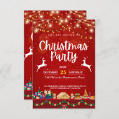 Feierliche und stilvolle Weihnachtsfeiertage Einladung (Vorne/Hinten)