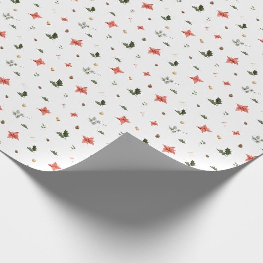 Feierliche Urlaubsmuster Geschenkpapier (Ecke)