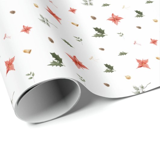 Feierliche Urlaubsmuster Geschenkpapier (Rolleneckpunkt)