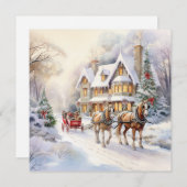 Feierliche Urlaubswünsche Feiertagskarte (Vorne/Hinten)