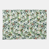 Feierliche Variegierung Winterberry Muster Weihnac Geschirrtuch (Horizontal)