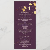 Feierliche Veranstaltung "Elegantes Lila Goldenes  Programm (Rückseite)