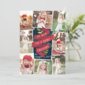 Feierliche Veranstaltungen | Holiday Foto Collage Feiertagskarte (Stehend Vorderseite)