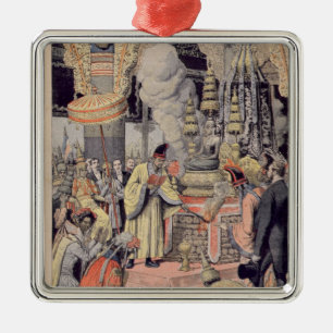 Feierliche Verbrennung von König Norodom I Ornament Aus Metall
