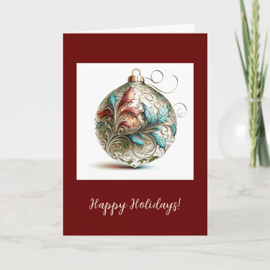 Feierliche Verzierung geklappter Urlaub / Weihnach Dankeskarte (Vorderseite)