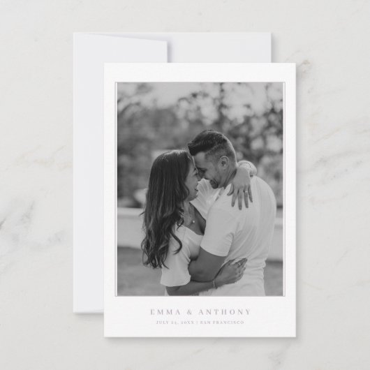 Feierliche Vintage Lavendel-Monogramm-Hochzeit Save The Date (Vorderseite)