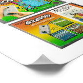 FEIERLICHE VINTAGE SPIELE POSTER (Ecke)