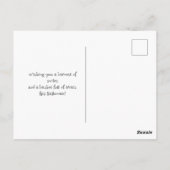 Feierliche Vogelscheuche und Kürbispfeifen Postkarte (Rückseite)